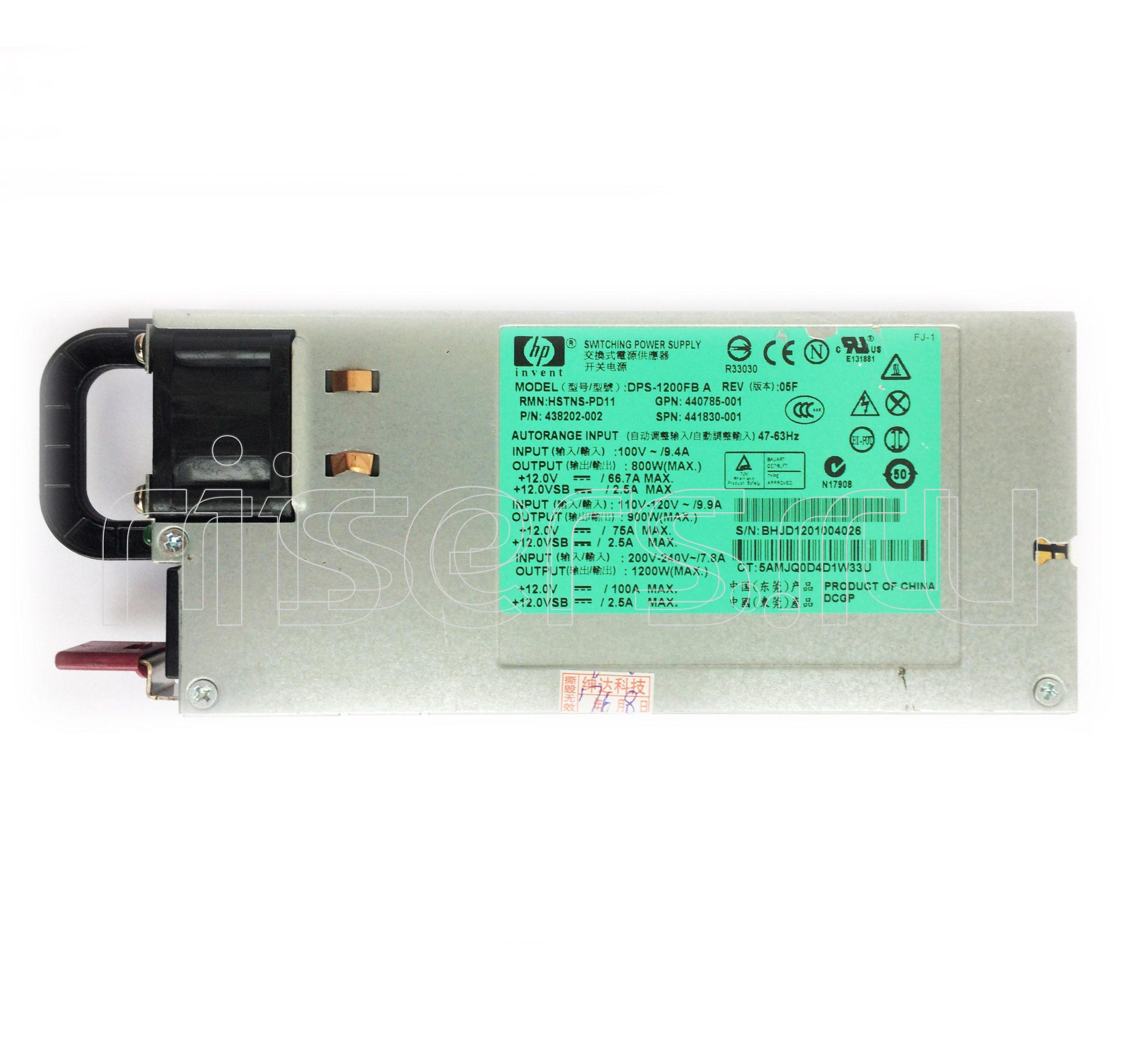 Серверный БП HP DPS-1200FB 12V 1.2кВт не распаянный б/у