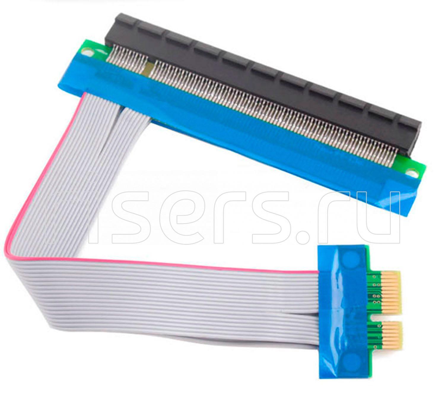 Райзер PCI-E 1х-16х на шлейфе 30 см