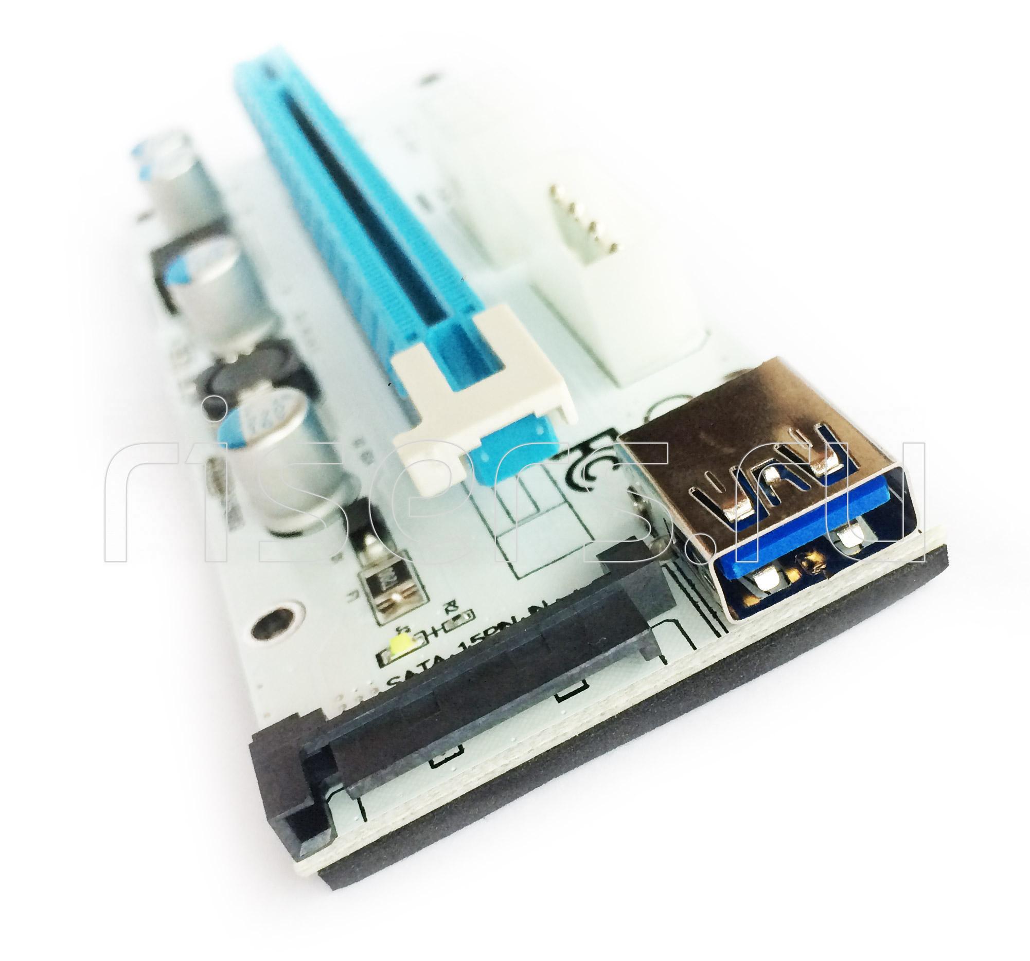 Райзер PCI-e USB 1x-16x 3 в 1 белый — изображение 2 из 5