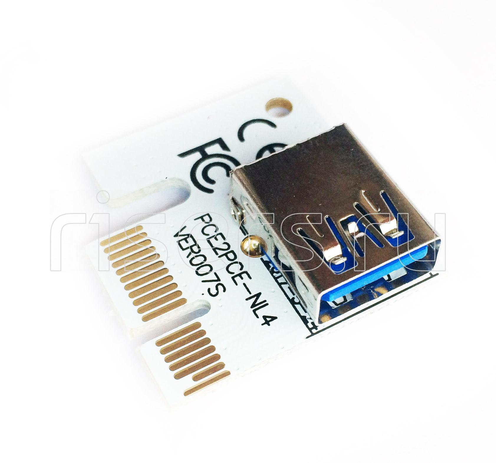 Райзер PCI-e USB 1x-16x 3 в 1 белый — изображение 4 из 5