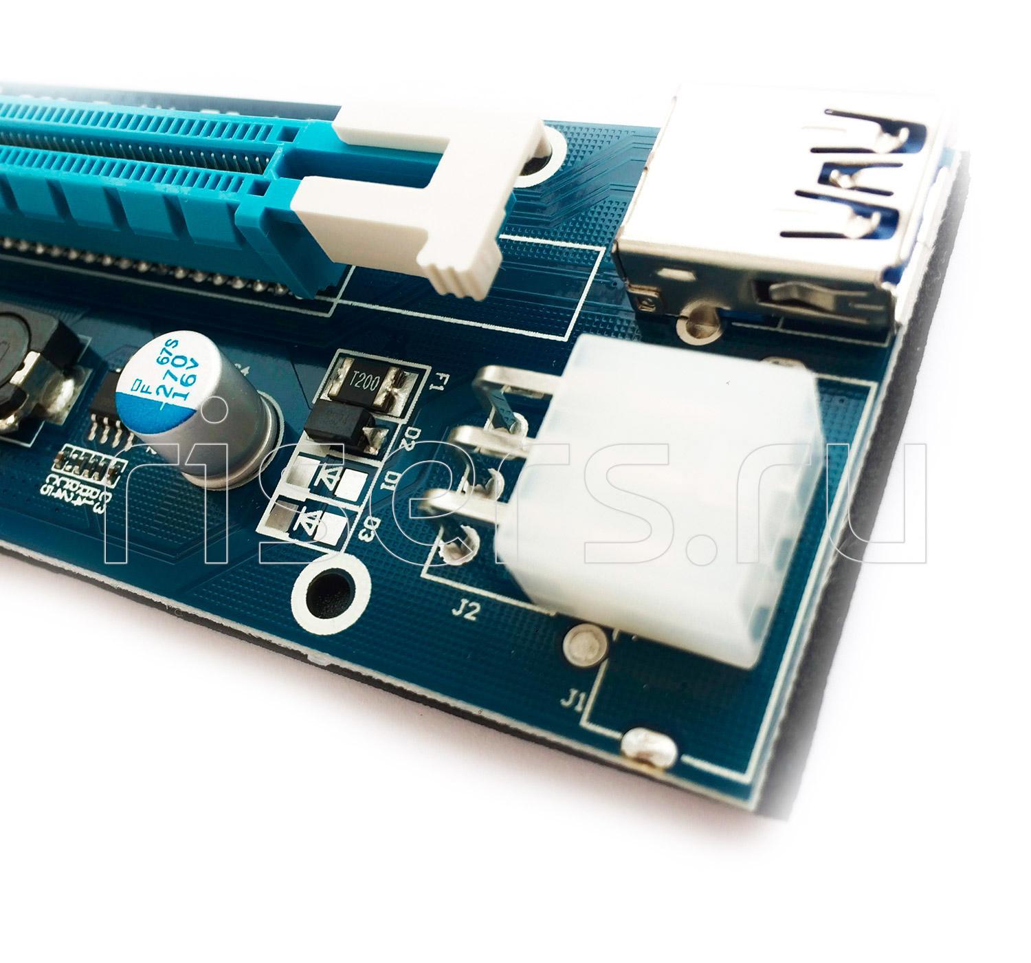 Райзер PCI-e USB 1x-16x 6pin — изображение 3 из 4