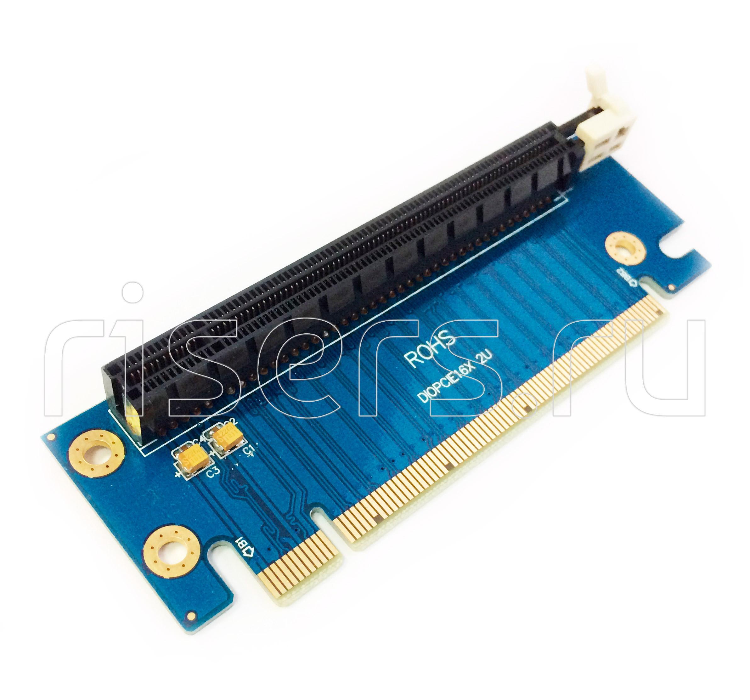 Райзер PCI-e 16x-16x уголковый 2U